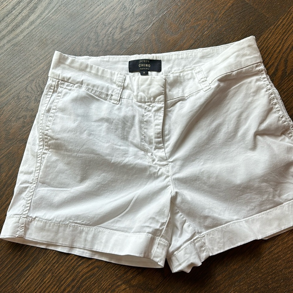 Jcrew chino white shorts size 0